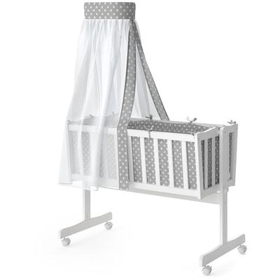 Babybett Noah, Weiß, 40x90 mit Kapuzenpulli Vitalispa