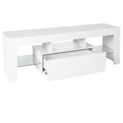 TV Lowboard Fernsehtisch Unterschrank LED TV Schrank Weiß 130x49x45cm ML-Design®