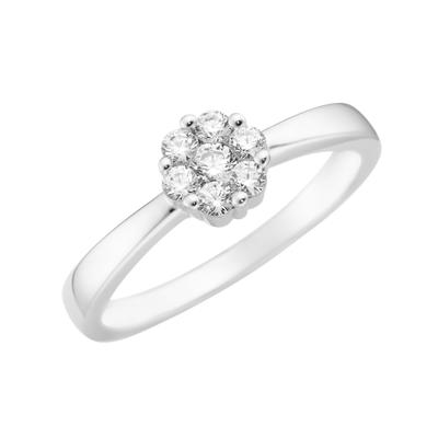 Smart Jewel Ring Blüte, Zirkonia Steine, Silber 925 52 Damen Image