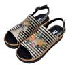 Sandalette DOGO "Gigi Sandale Dreamer Damen Sandalen", Damen, Gr. 36, Normalschaft, schwarz-weiß (natur), Lederimitat, Schuhe Riemchensandale, Vegan