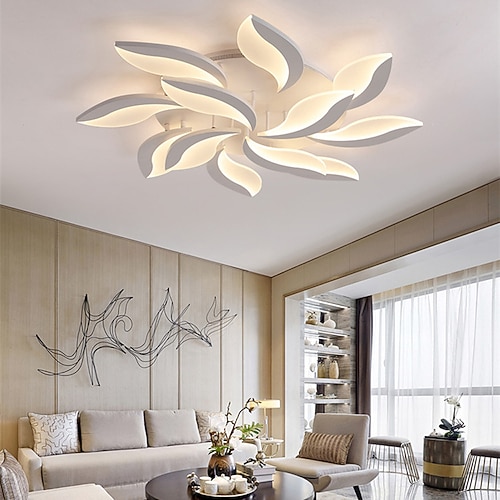 led deckenleuchte schlafzimmer licht app steuerung mit stufenlos dimmen acryl deckenplatte lampe einzigartiges minimalistisches wohnzimmer ac220v ac110v blumendesign Image