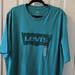 Levi's Shirts | Levi's Brand Signature Mens Big & Tall Green Teal Short Sleeve T-Shirt Size Xlt | Color: Blue/Green | Size: Xlt