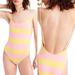 J. Crew Swim | J.Crew Playa Super-Scoopback One-Piece Swimsuit In Yellow Hibiscus | Color: Pink/Yellow | Size: S
