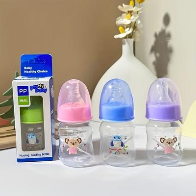 60ml Baby Feeding Bottle, 2oz 60ml, Random Pattern, Milk Bottle With 1 Pacifier
