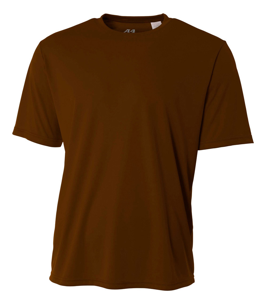 A4 NB3142 Youth Cooling Performance Crew T-Shirt in Brown size Medium | Polyester A4NB3142
