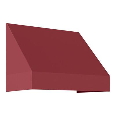 Awntech New Yorker 3' x 3' x 1' 6" Burgundy Fixed Fabric Awning with Rigid Valance