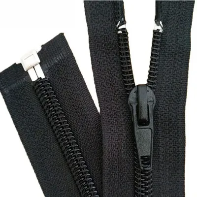10PCS Black 30-180cm Zippers Open End Zipper Nylon Zipper for Sewing Garments Long Coat Down Jacket, DIY Sewing