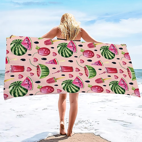 Sommer-Strandtuch, schnelltrocknend, tropisches, böhmisches Regenwald-Meeresschildkröten-Pflanzentuch, weiches und schnelltrocknendes Strandtuch, super saugfähig, weiche Mikrofaser, Sandpool, Bad, Image