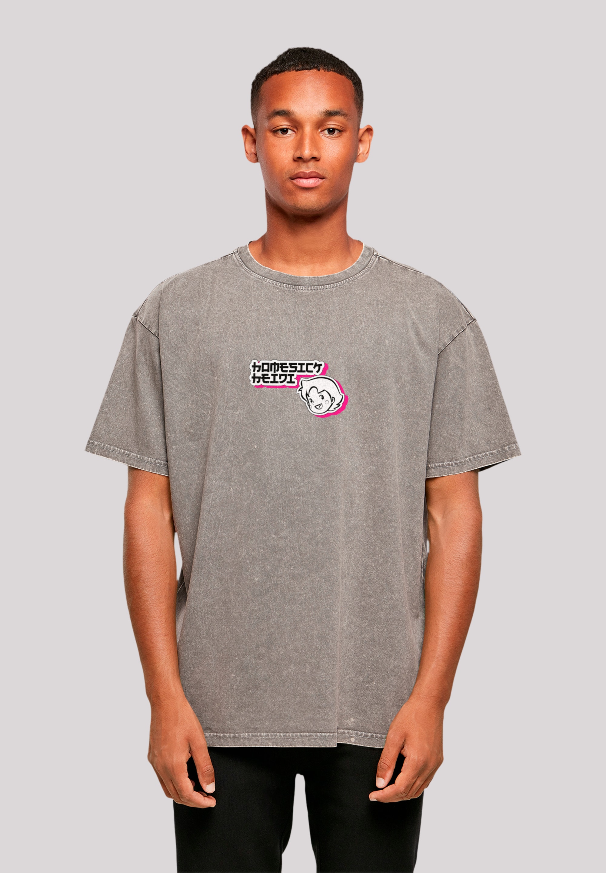 T-Shirt F4NT4STIC "Heidi Homesick", Herren, Gr. 4XL, grau (asphalt), Obermaterial: 100% Baumwolle, oversize, Rundhals, ohne Bündchen, Shirts, Nostalgie, Retro Print, Kinderserie Image