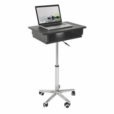 Creationstry 25.25" H x 20.80" W Laptop/Computer Cart Or Stand w/ Wheels 25.25 H x 20.8 W x 17.5 D, in Gray | Wayfair JJ-24040004