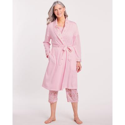Appleseeds Women's Floral Roses Robe - Pink - 2XL - Womens