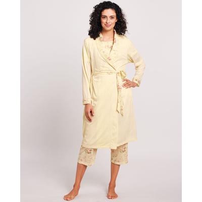 Appleseeds Women's Floral Roses Robe - Yellow - 3XL - Womens