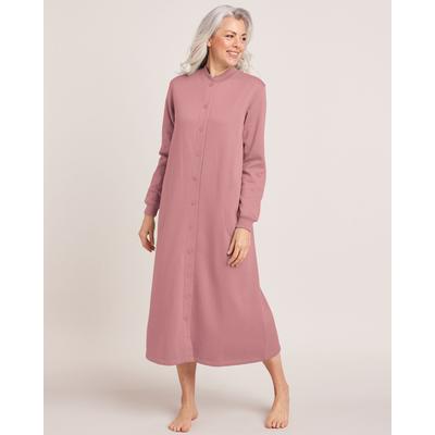 Appleseeds Women's Better-Than-Basic Fleece Snap Front Robe - Pink - LGE - Misses