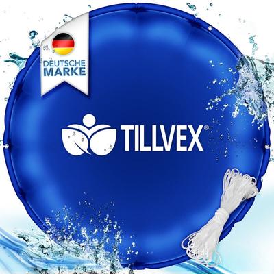 Tillvex - Poolkissen Winter xxl 300cm rund blau Luftkissen inkl. Reparaturkit Winterkissen mit Image