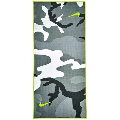 Nike Caddy Camo Golf Towel Anthracite/Volt