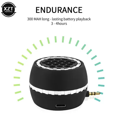 Tragbare Drahtlose Lautsprecher Telefon Externe Lautsprecher Universal 3,5mm Jack Mini Sound Box Für Smartphone Tablet Laptop MP3 MP4 Image