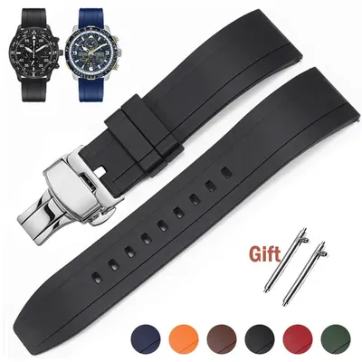 Schnellverschluss-Gummi-Uhrenarmband für Omega, Ersatzarmband für Tissot, Citizen, Seiko20 mm, 22 Image