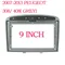 2/1Din Auto kein DVD nur Rahmen Audio Fitting Adapter Dash Trim Facia Panel 9 zoll Für PEUGEOT 308 408 2008-16 Doppel Radio Player