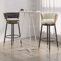 Tabouret d'atelier léger nordique chaises de bar dorées île pliante tabouret à cussion moderne