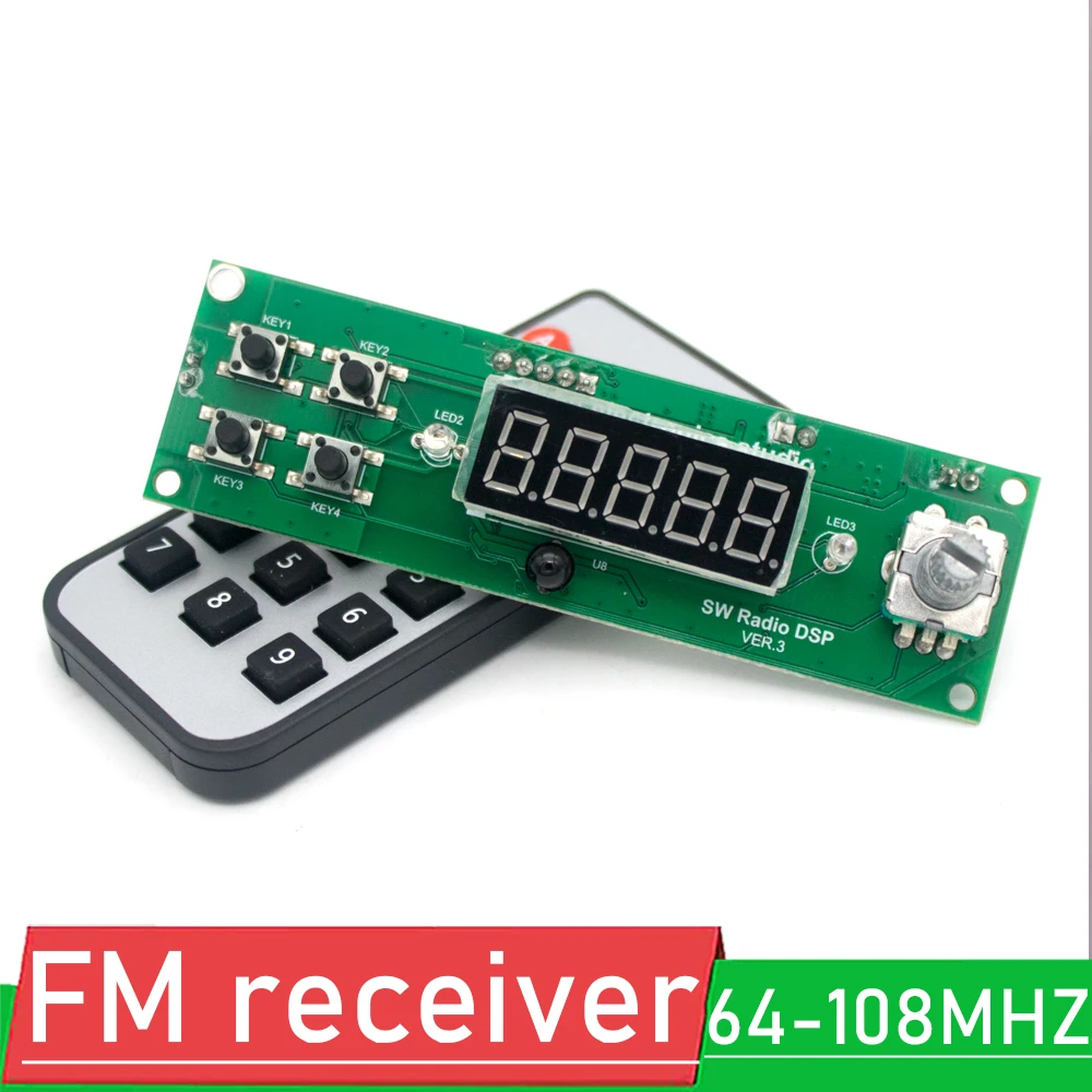 AM SW FM Kurzwelligen volle-band FM radio empfänger bord modul PLL DSP Digitale Abgestimmt stereo audio power verstärker + fernbedienung Image