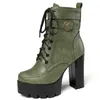 Neue Herbst- und Winterstiefel Damen kurze Stiefel dicker Absatz Damenstiefel wasserdichte High-Heel-Plateau-Damenschuhe