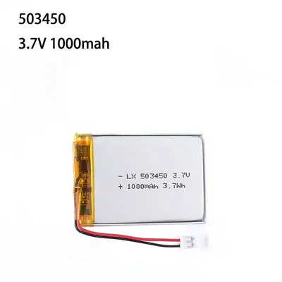 503450/523450 3.7V 1000mAh Polymer Lithium Rechargeable Battery for GPS Smart Phone MP5 Walkie talkies PS4 Smart Watch Massager