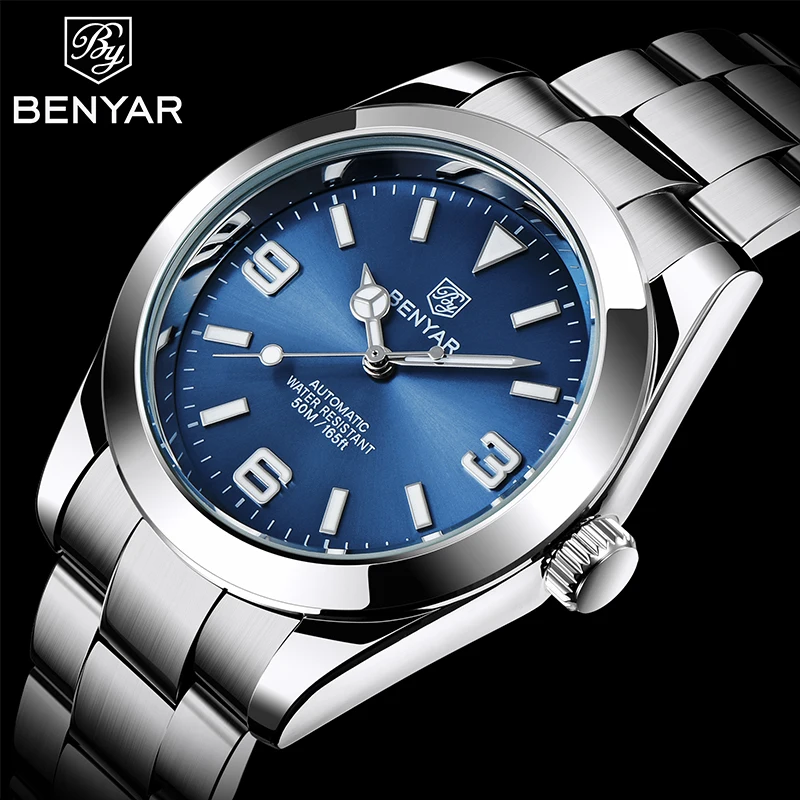 BENYAR Top Marke Mode Taucher Uhr Männer 50ATM Wasserdichte Uhr Sport Uhren Herren Mechanische Armbanduhr Relogio Masculino Image
