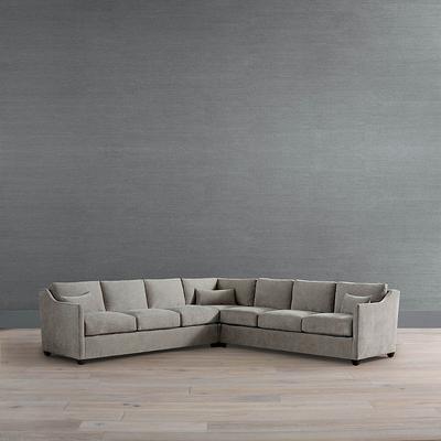 Reagan 3-pc. Sofa Sectional - Natural Quadrille Fabric - Frontgate