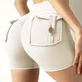 Per donna Shorts da Palestra Shorts da yoga Shorts da allenamento Tasca Vita Alta Yoga Allenamento in Palestra Pilates Pantaloncini Nero Blu Reale Verde Gli sport Abbigliamento sportivo Elasticizzato