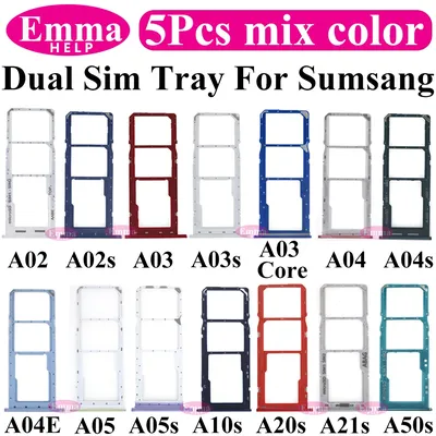 5Pcs SIM Card Adapter Drawer For Samsung Sim Card Reader Holder SIM Card Tray Holder Slot A01 A02s