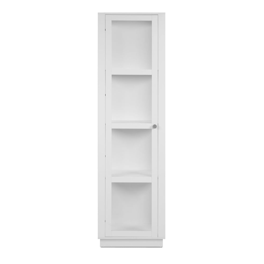 Vitrine 3 étagères blanche H195 cm