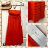 J. Crew Dresses | J Crew Strapless Formal Dress Silk Crape Sz 0 P | Color: Orange | Size: 0p