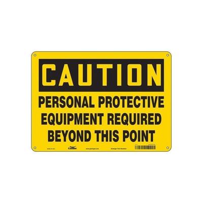 Condor Safety Sign,10 inx14 in,Polyethylene 466P35 - 1 Each