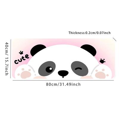 Cute Panda Large Gaming Mouse Pad E-sports Office Keyboard Pad Computer Mouse Non-slip Computer Mat Gift For Teen/boyfriend/girlfriend