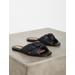 Women's Tinsley Knotted Flat Sandal in Black / 9 | BCBGMAXAZRIA
