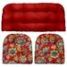 Indoor Outdoor 3 Piece Tufted Wicker Settee and Chair Cushion Set by RSH DÃ©cor All Weather & Fade Resistant Polyester Fabric 1 Loveseat Cushion 41â€�x19â€� & 2 U-Shape Chair Cushion 19â€�x19â€�