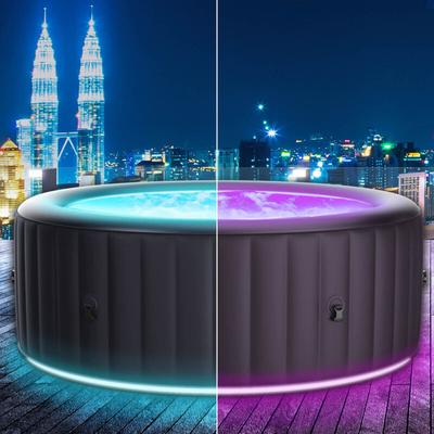 Brast - Whirlpool aufblasbar MSpa Aurora mit LED-Beleuchtung für 6 Personen Ø204x70cm In- Outdoor Image