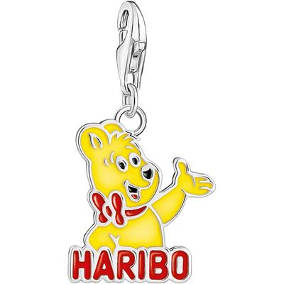 Charm-Einhänger THOMAS SABO "THOMAS SABO x HARIBO Schmuck: Charm Goldbär, 2180-664-7", bunt (silberfarben, gelb, schwarz