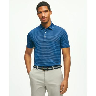 Brooks Brothers Men's Performance Series Vintage Stripe Pique Polo Shirt | Blue/Navy | Size XS