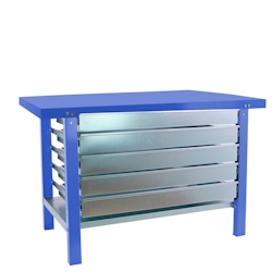 SimonRack Werkbank Simonwork bt6l pro Metall 5box 1500 blau Image