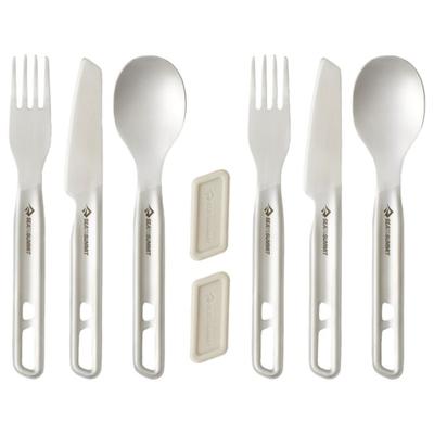 Sea to Summit - Detour Stainless Steel Cutlery Set - Besteck-Set Gr 1 Person - 3 Pieces weiß/grau