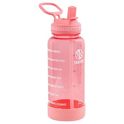 Takeya - Tritan Motivational Straw Bottle 950 ml - Trinkflasche Gr 950 ml rosa