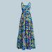 J. Crew Dresses | J Crew Tiered Taffeta Curly Colorful Summer Maxi Dress Sleeveless Maxi Dress | Color: Blue/Yellow | Size: 2