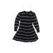 Polo by Ralph Lauren Dress - Sweater Dress: Black Stripes Skirts & Dresses - Size 4Toddler