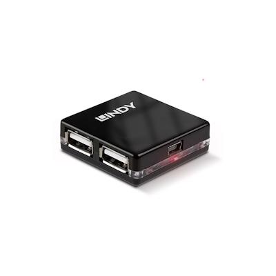 Lindy 4 Port USB 2.0 Mini Hub - Hub - 4 x USB 2.0