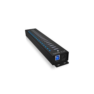 ICY BOX Hub 16+1 Port USB 16x USB 1x Laden USB3.2 Gen1 retail