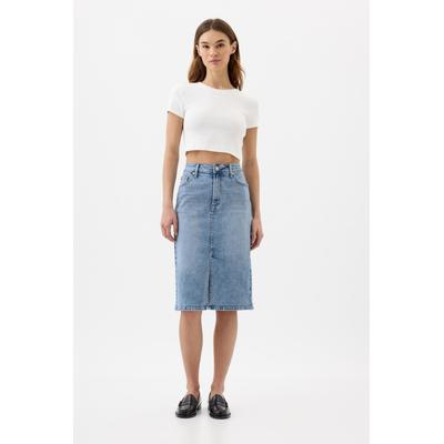 Gap Womens Blue Denim Midi Skirt - Blue