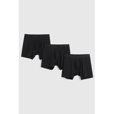 Gap Mens Black Cotton Logo 3 Pack Boxers - Black