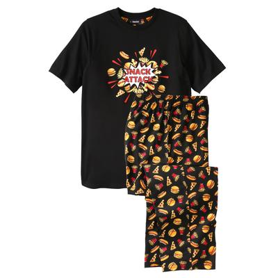 Men's Big & Tall Lightweight Cotton Novelty PJ Set by KingSize in Snack Attack (Size 2XL) Pajamas