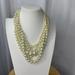 J. Crew Jewelry | J. Crew J Crew Pearl Necklace Signed Costume Jewelry Multi Strand Chunky Heavy | Color: Cream/White | Size: Os